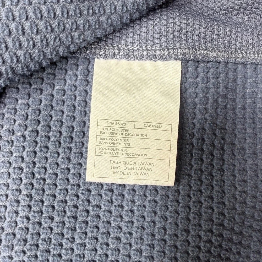 Nike Golf Therma Men XL Quarter Zip Pullover Blue Gray Ribbed Textured Mock Neck